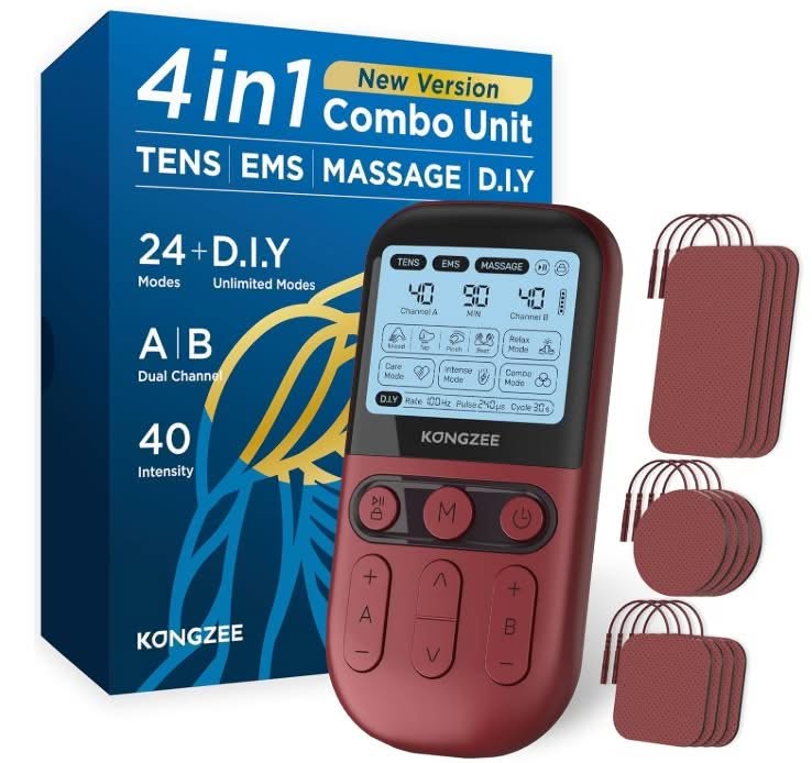 Kongzee 4-in-1 TENS/EMS Muscle Stimulator