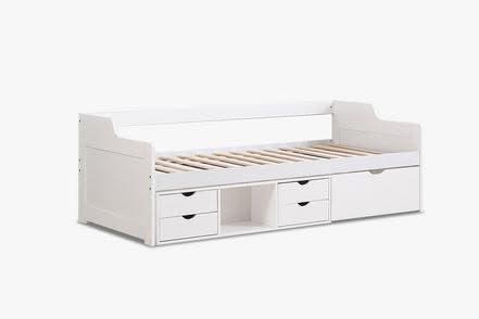 Herb white pine daybed with drawers