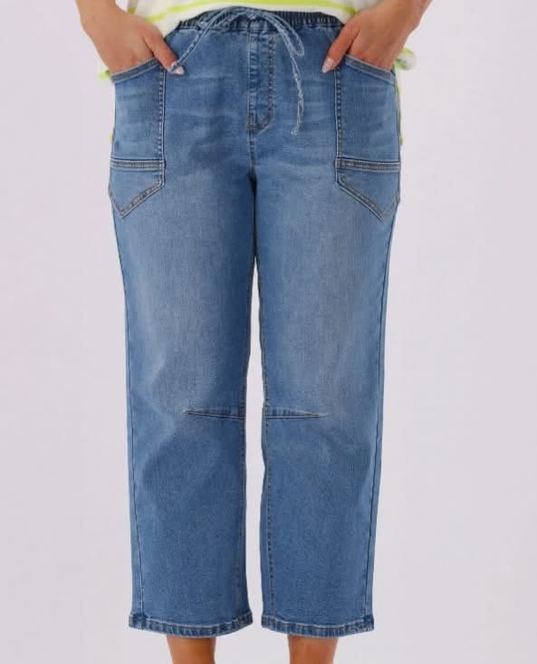 Brooke Barrel Leg Denim Jogger