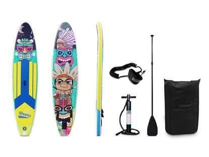 10 ft single layer inflatable SUP with Wild Man Cartoon graphic