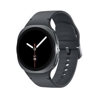 Samsung Galaxy Watch8 40mm graphite smartwatch product photo on a white background