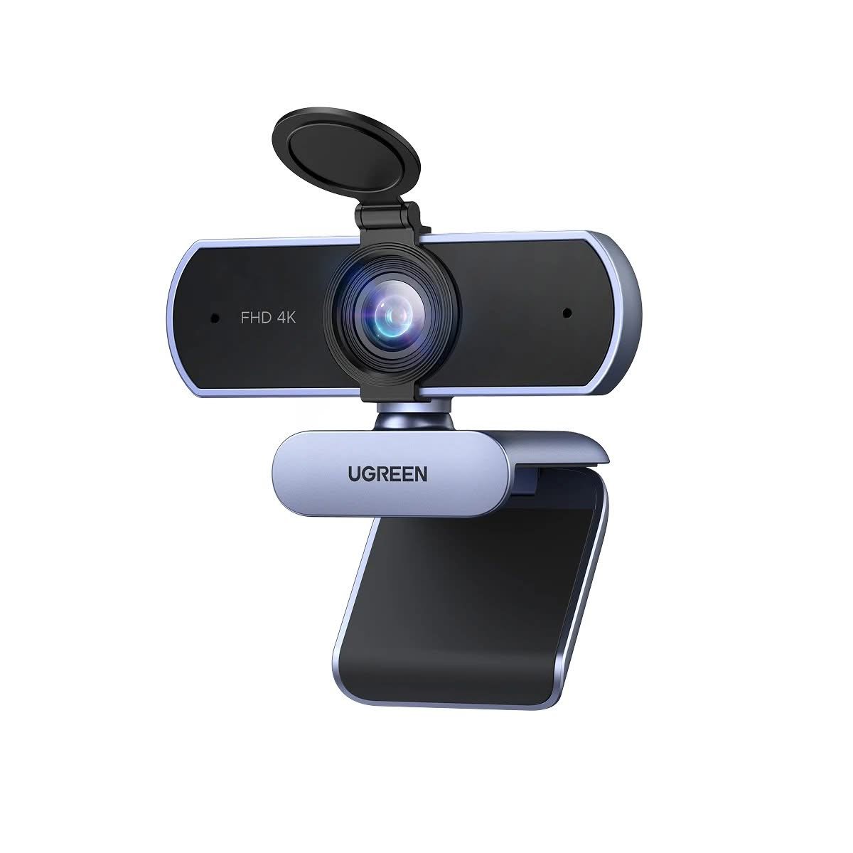 UGREEN 4K webcam with PDAF autofocus and privacy cover on white background