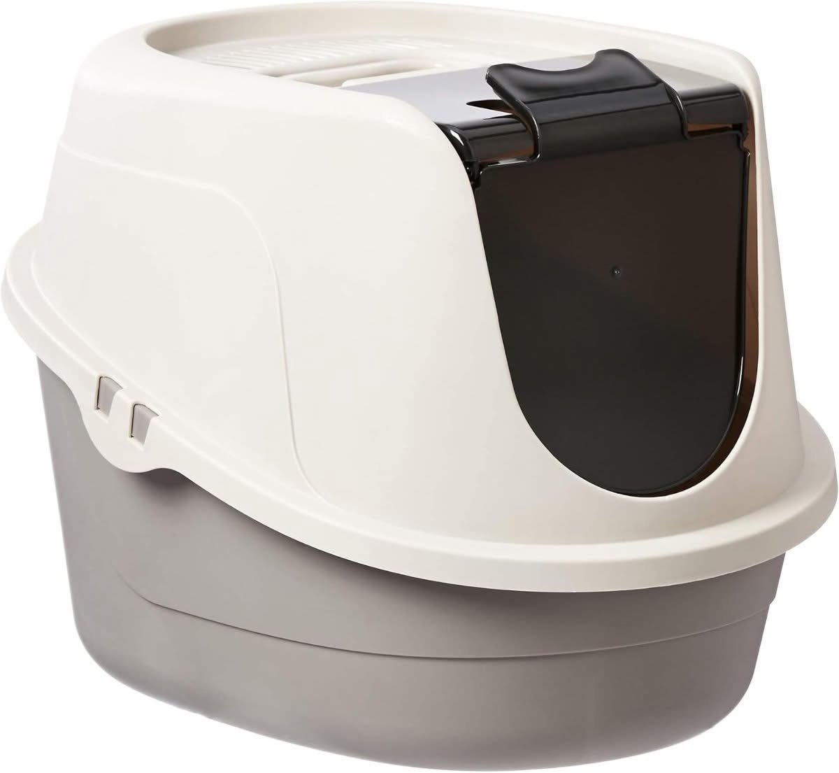 Amazon Basics no-mess hooded cat litter box
