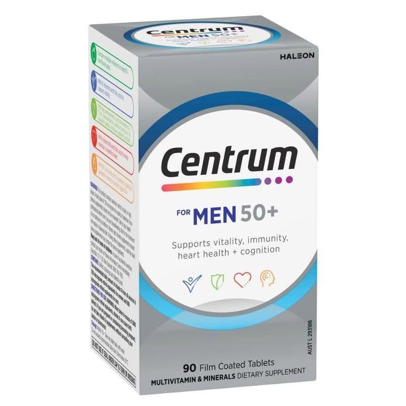 Centrum Men 50+ multivitamin tablets