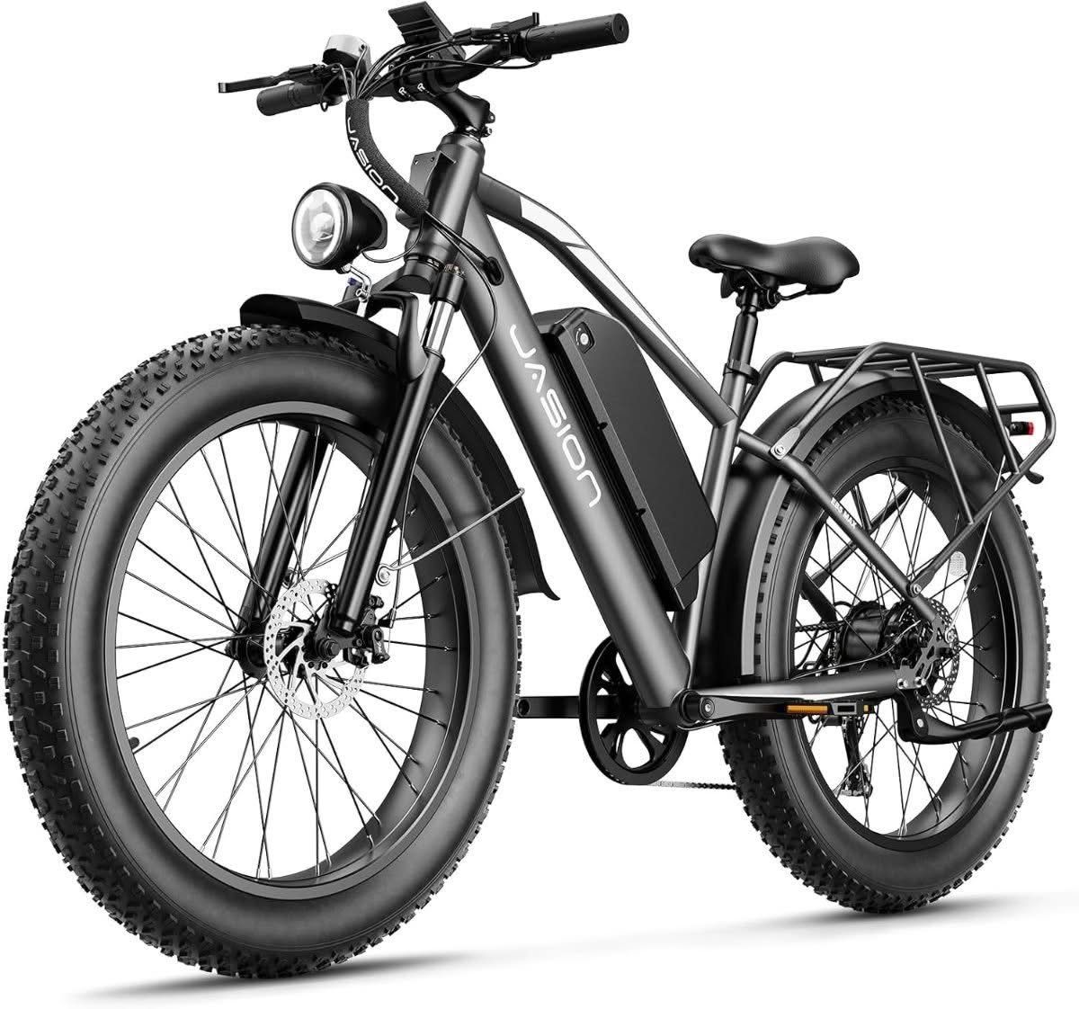 Jasion EB5 MAX Electric Bike, Peak 2000W Motor, 26in x4in Fat Tire, 65-Mile Range - Best Fat-Tire