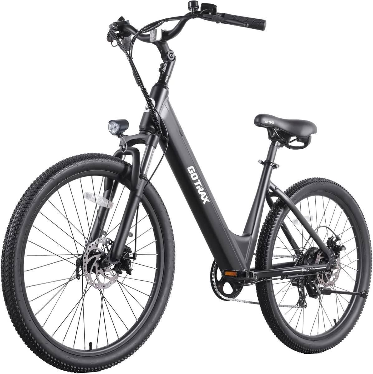 Gotrax Dolphin 26in Step-Thru Electric Bike, 500W Peak Motor, 30-Mile Range - Best Step-Through/Comfort