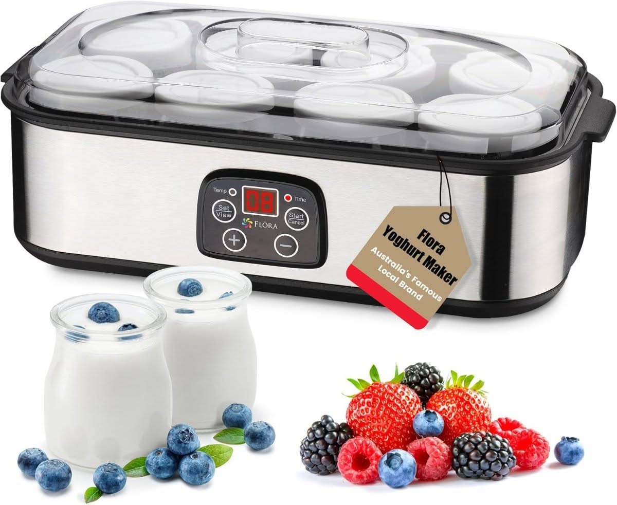 Flora FL-YME-816 8-Jar Yoghurt Maker