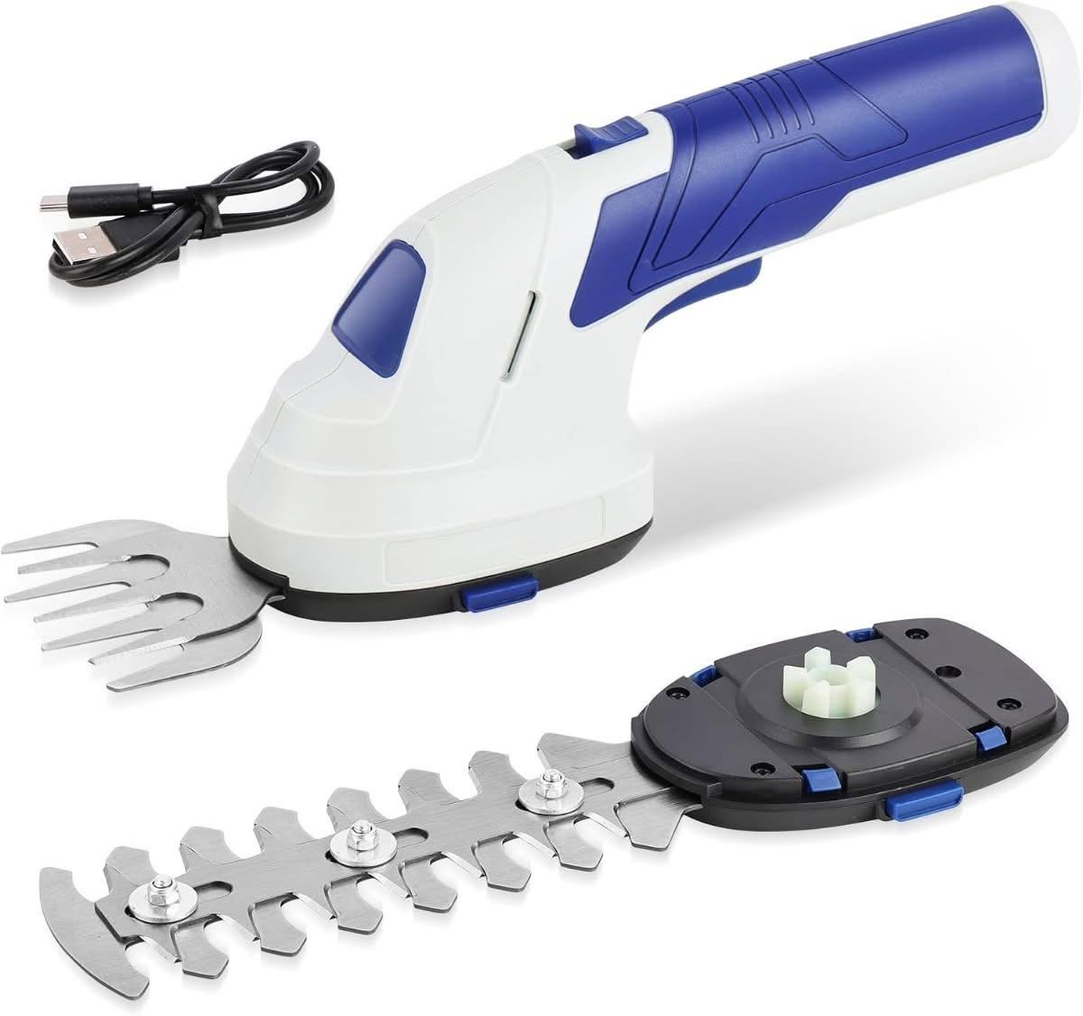 Shearly 2-in-1 Cordless Hedge Trimmer & Grass Shear, 7.2V with 1.5Ah Battery - Best Ready-to-Use Starter Kit
