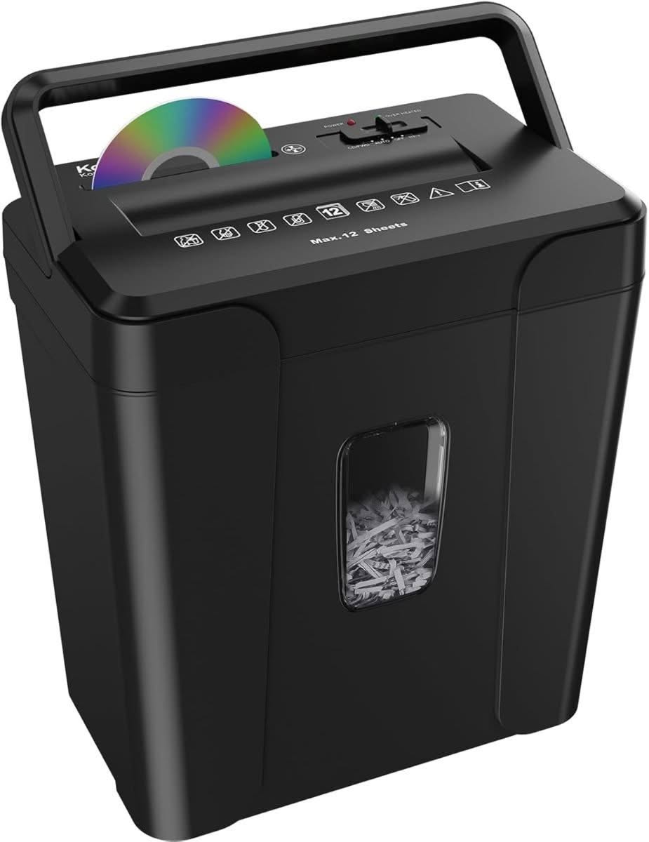 Koreal 12-sheet cross-cut paper shredder