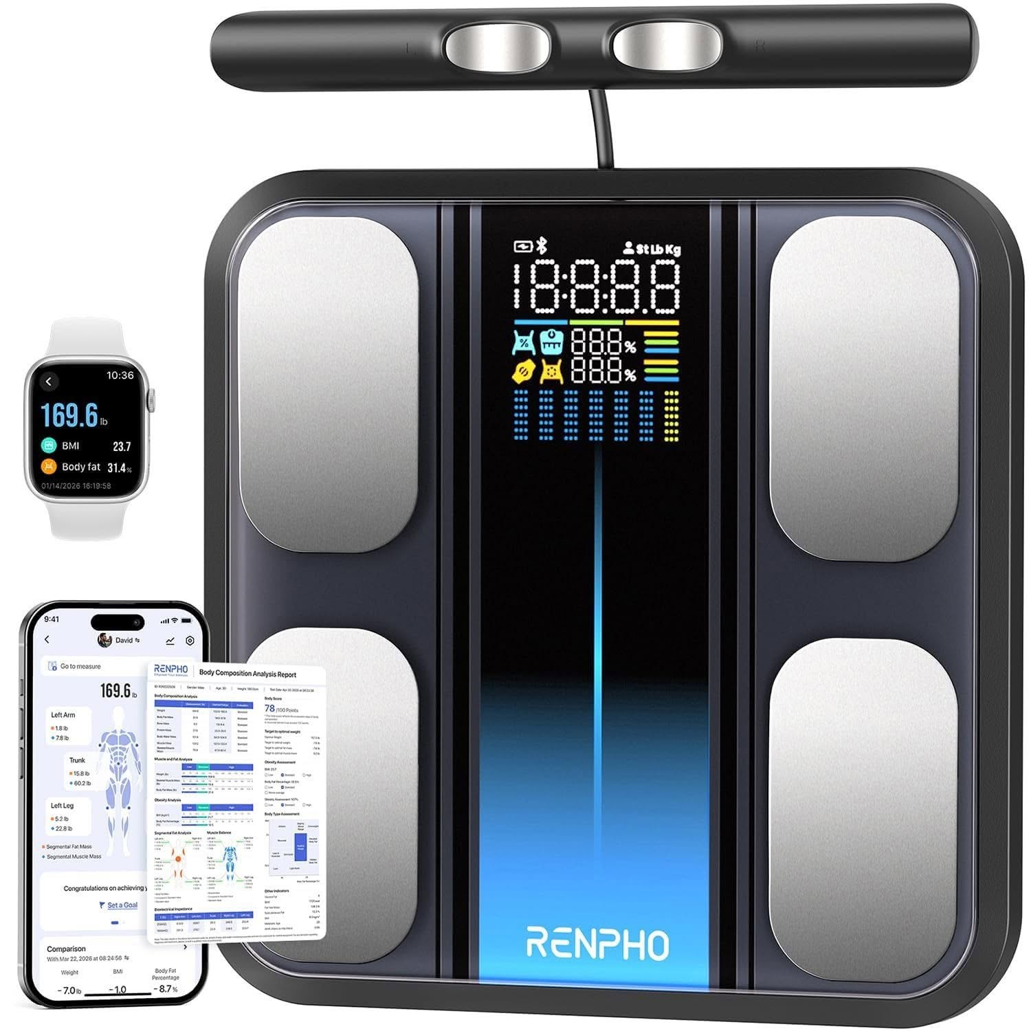 RENPHO 8-electrode body composition scale with handle