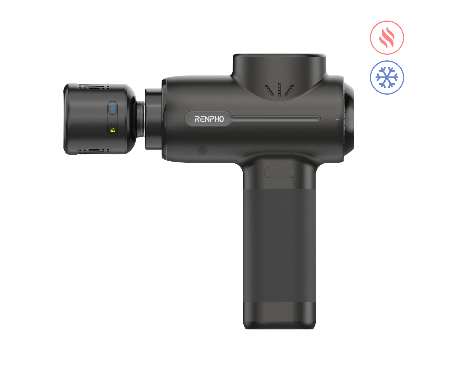 RENPHO Active Plus Thermacool Massage Gun with Heat and Cold on a plain background