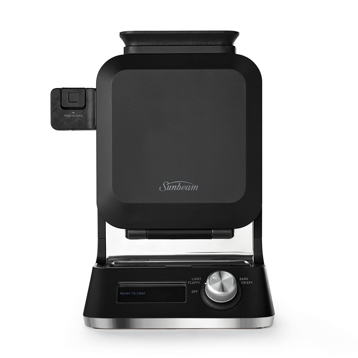 Sunbeam Vertical Waffle Maker on a plain background