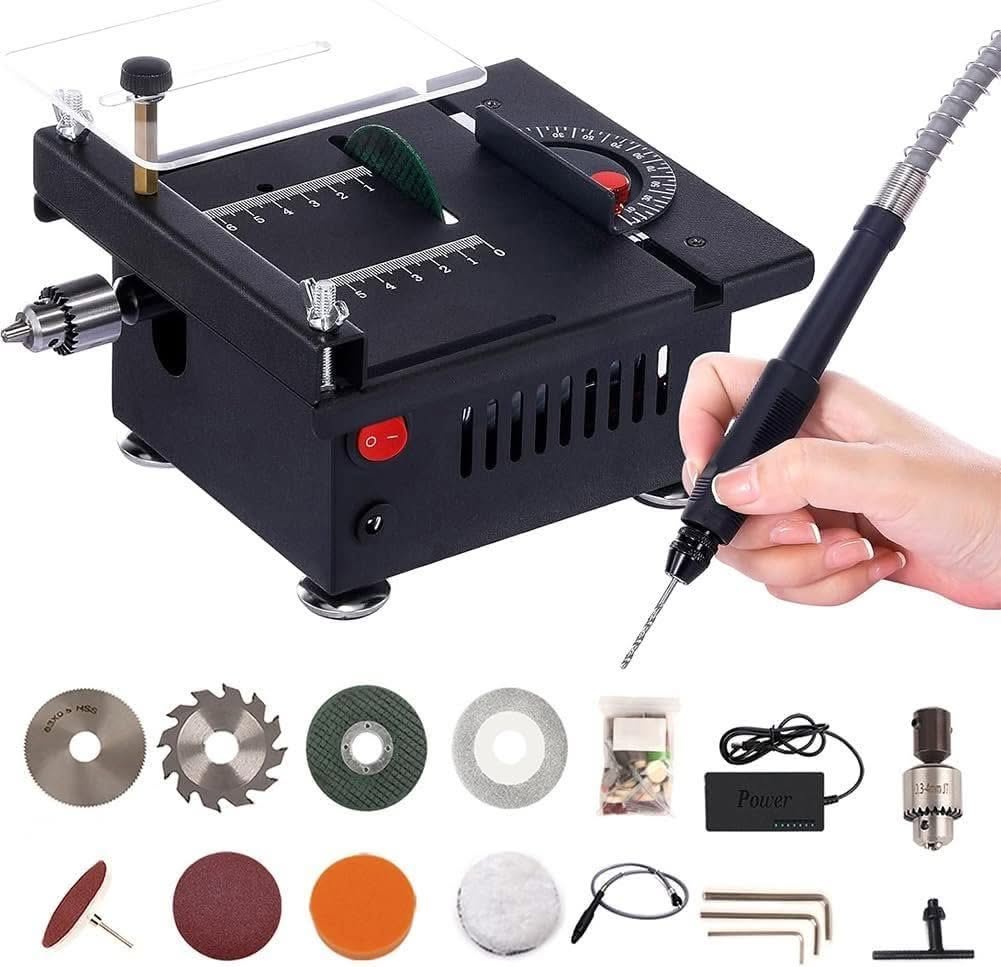 HOOMFIT Multi-Functional Mini Table Saw, 2.7kg Foldable - Best Ultra-Portable / Lightweight