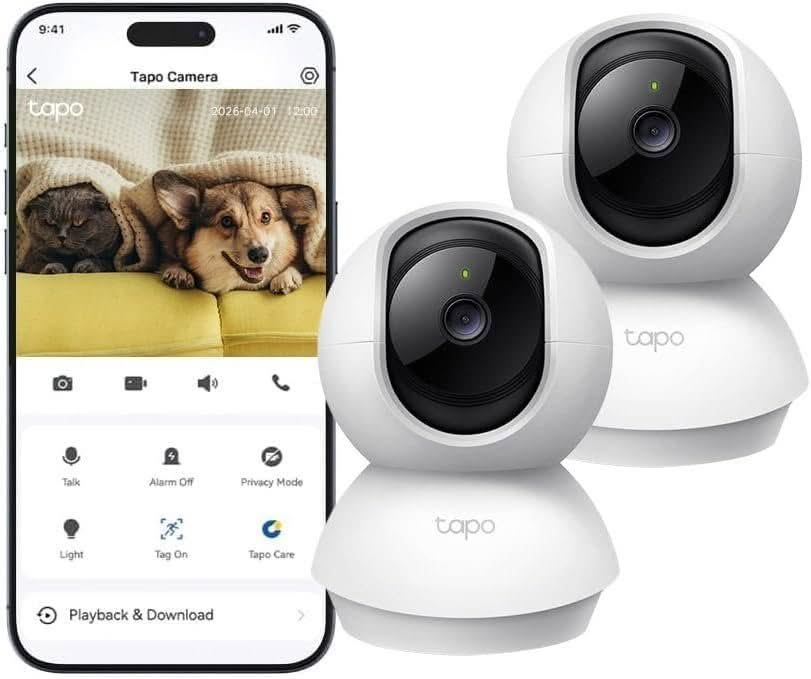 Tapo C200 pan tilt camera 2 pack