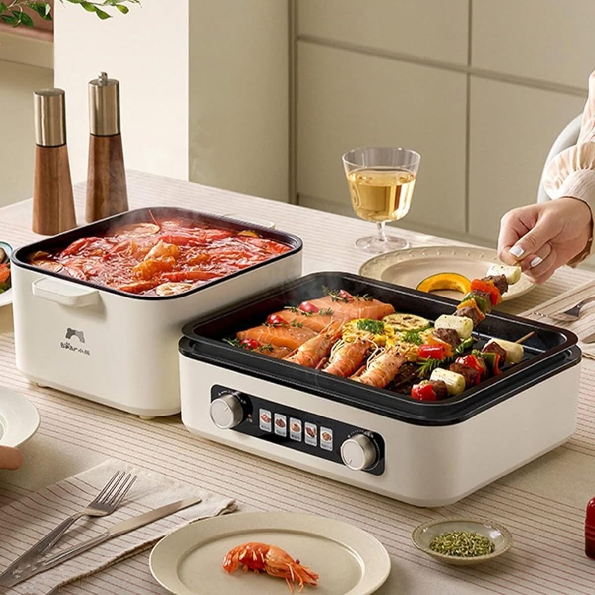 TechBear Electric Grill with Hot Pot 2-in-1
