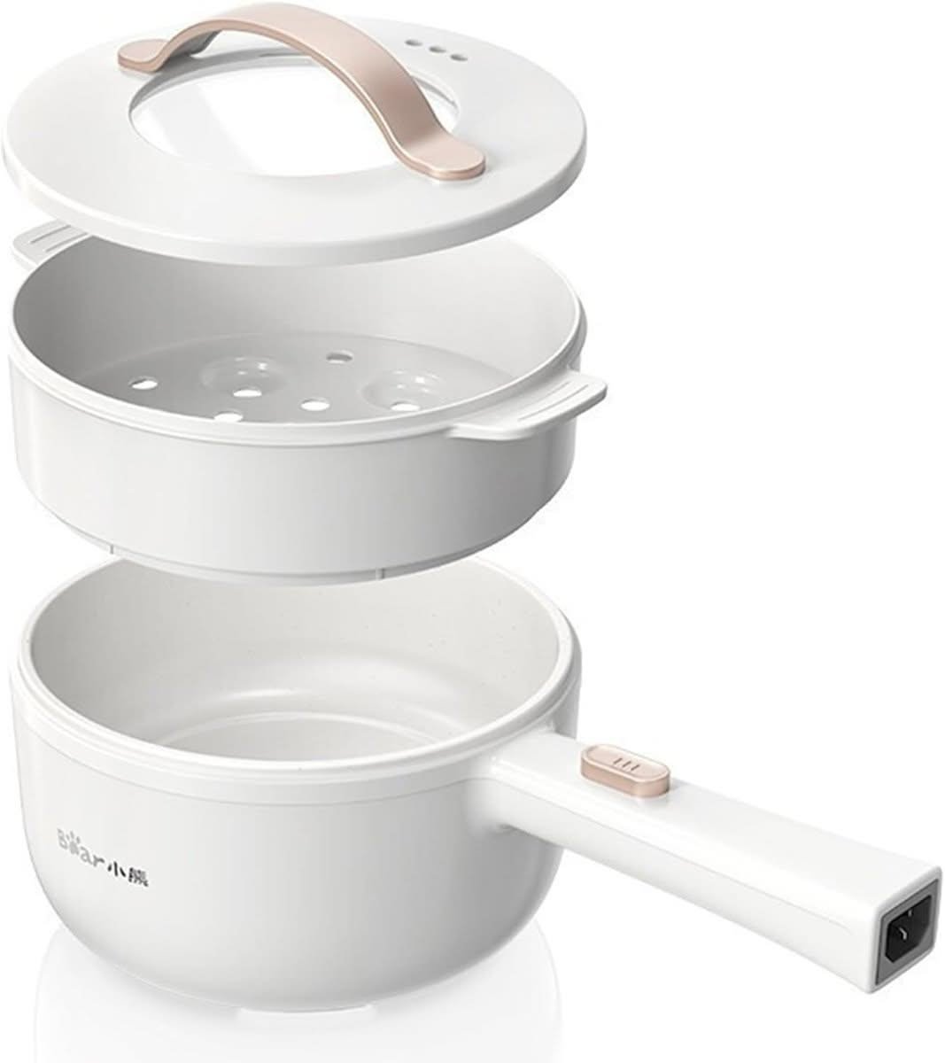 TechBear Electric Hot Pot with Steamer 1.6L
