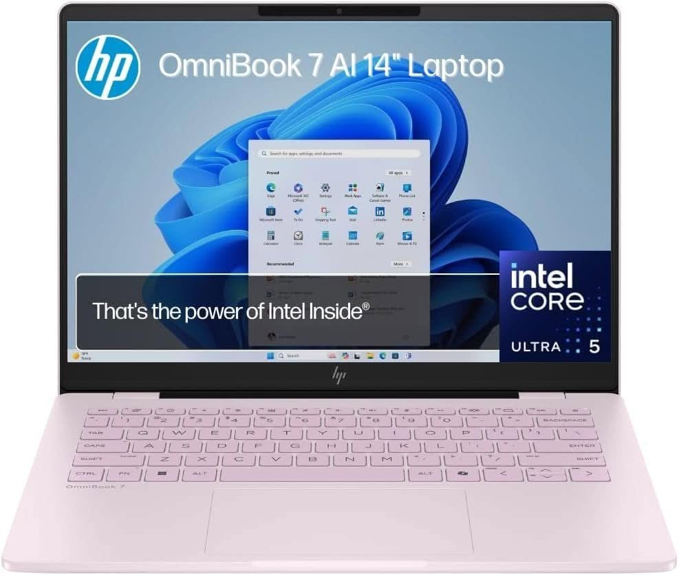 HP OmniBook 7 AI 14in 3K OLED 120Hz Touch, Core Ultra 5, 32GB/512GB - Best Premium Pick