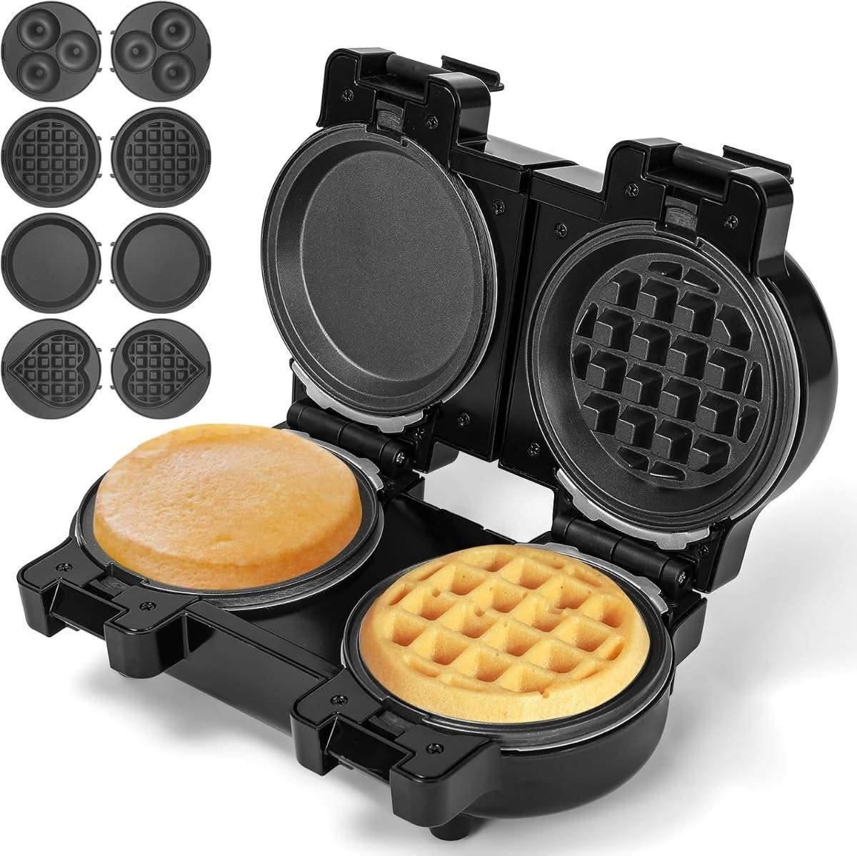 UVFAST 4-in-1 dual mini waffle and donut maker